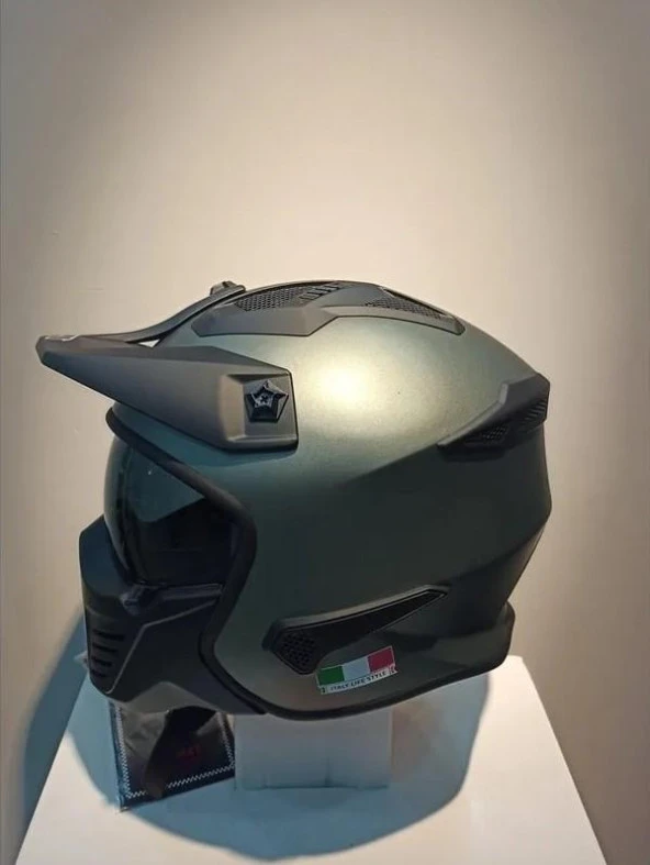Sway Xbyc 726X Full Face Çene Çıkan Kapalı Motosiklet Kaskı XXL Beden Tokyo Titanium