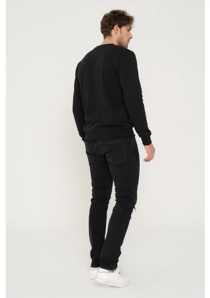 JACK JONES Glenn Model Slim Fit Erkek Kot Pantolon 12251356 - Resim 5