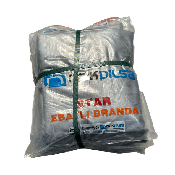 ABKPlastik STAR EBATLI BRANDA 2m x  3m GÜMÜŞ