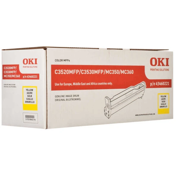 Oki MC350 (43460221) Sarı Orjinal Drum Ünitesi