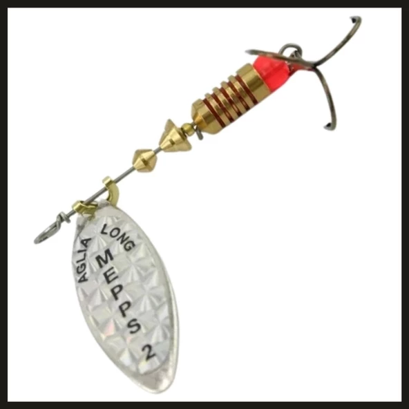 Uyguna-Yakala Gri No:2 Mepps Aglia Long Rainbo Söğüt-ÖKŞ.012 - Resim 2