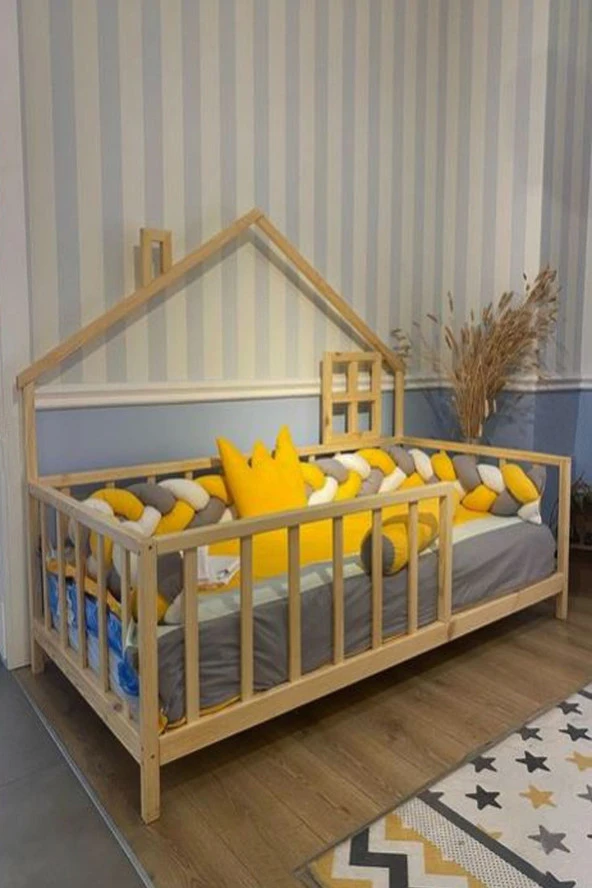 Loolpi Home – Unisex Montessori Bebek Ve Çocuk Karyolası Doğal Ahşap Yatak