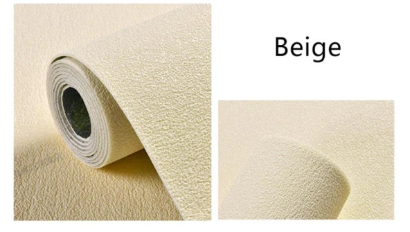 Renkli Duvarlar 50x280cm Krem Folyolu Yapışkanlı Isı Ve Ses Yalıtımını Destekler Boyanabilir Duvar Paneli Kağıdı - Resim 2