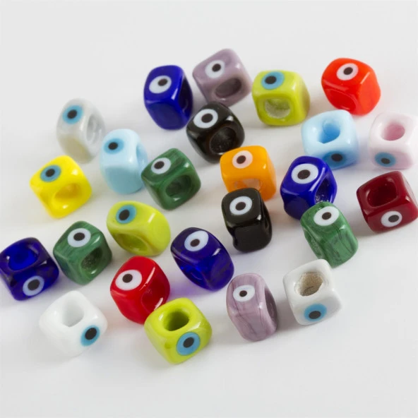 Cam Nazar Küp Boncuk 1 Adet ürün görseli 1