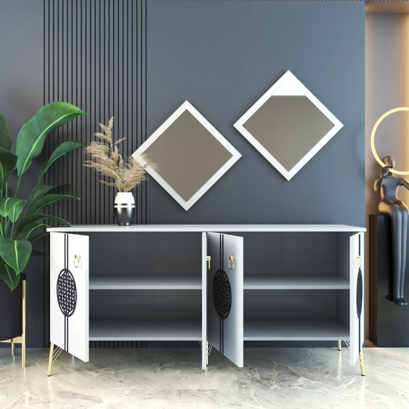 Elegant 171 Beyaz-Gold Konsol - 7