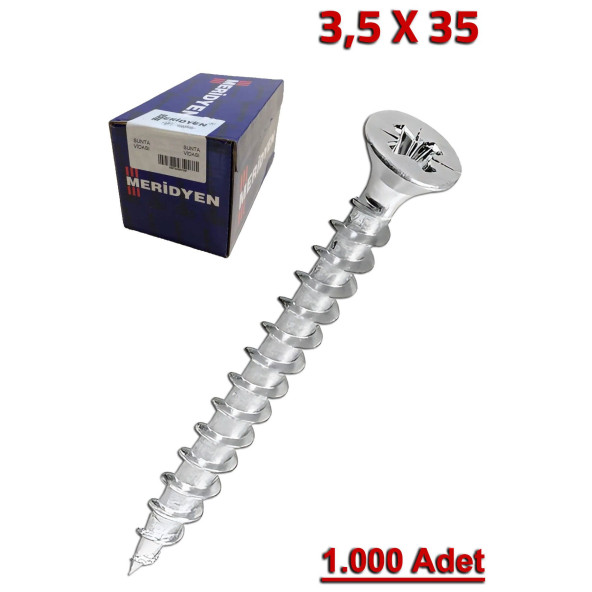 Meridyen Sunta Vidası 3.5X35 (1.000 Adet)
