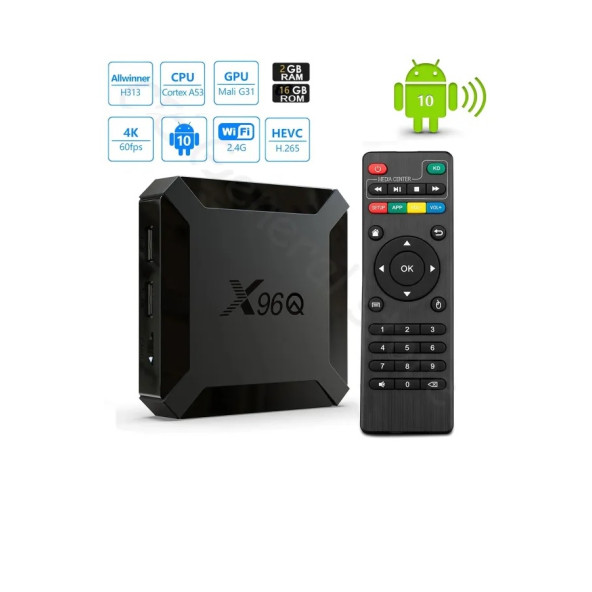 ANDROİD X96Q TV BOX (2GB/16GB Allwinner H313 Dört Çekirdekli)