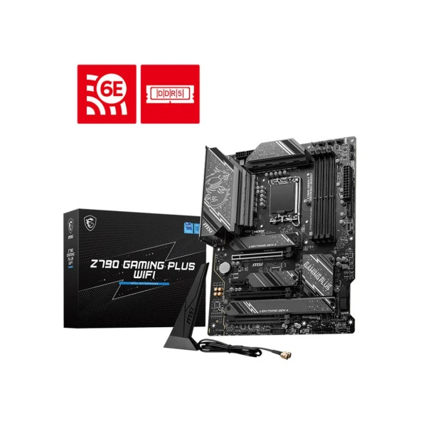 MSI Z790 GAMING PLUS WIFI Intel Z790 LGA1700 7200Mhz OC DDR5 WI-FI 6E ATX Anakart