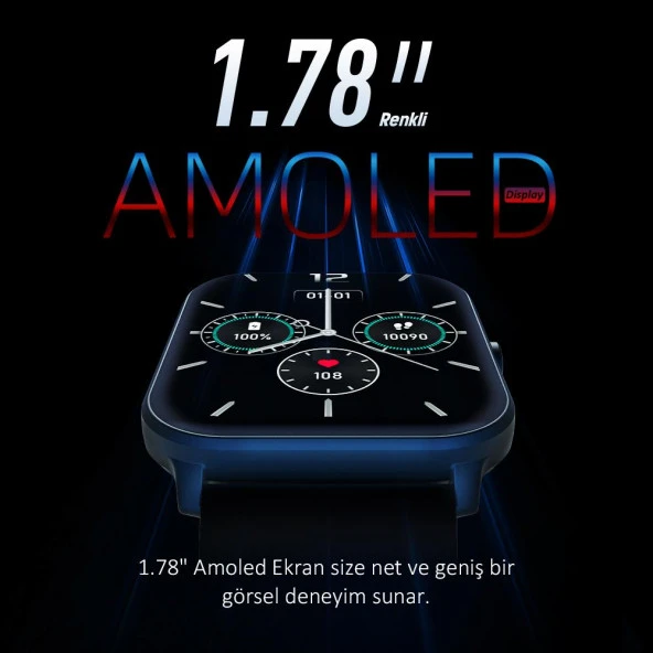 Kieslect Ks Mini Amoled Ekranlı Akıllı Saat Mavi - 5