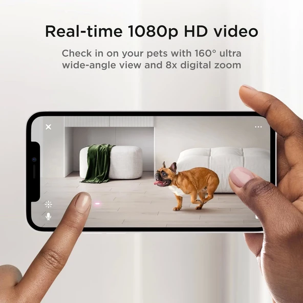 Petcube Play 2 Wi-Fi Evcil Hayvan Kamerası, Lazer Oyuncaklı - Kedi ve Köpek için - 3