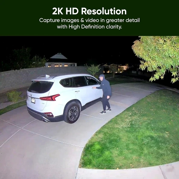 Wyze Floodlight Kamera v2, 2K HD Dış Mekan Güvenlik Kamerası - Siyah - 3