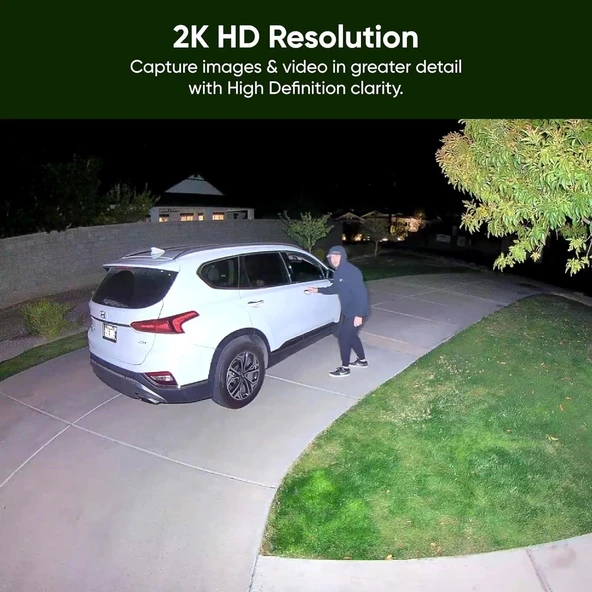 Wyze Floodlight Kamera v2, 2K HD Dış Mekan Güvenlik Kamerası - Beyaz - 3