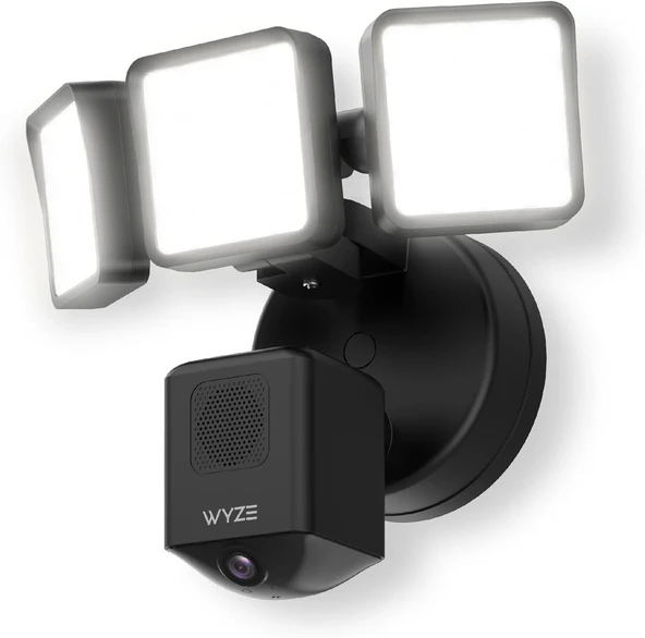 Wyze Floodlight Camera Pro, 2K HD Dış Mekan Güvenlik Kamerası - Siyah