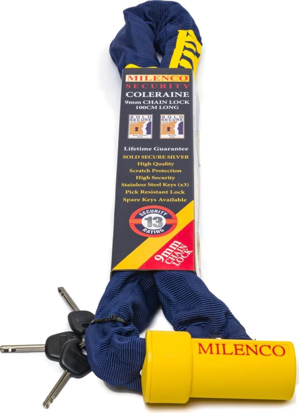 Milenco 5685 Coleraine Motosiklet Zincir Kilit (9mm x 1.00m)