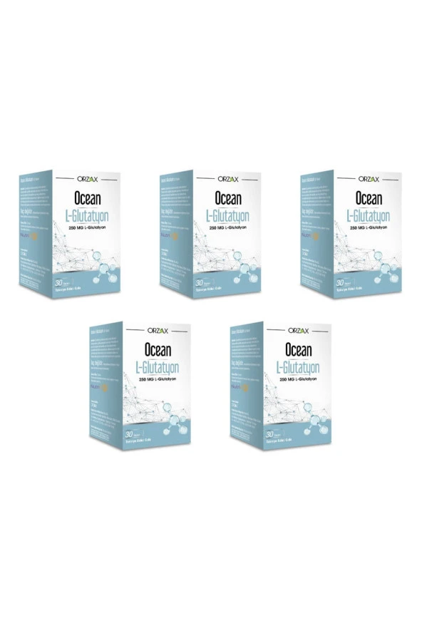 Ocean L-glutathione 250 Mg 30 Tablet Takviye Edici Gıda 5'li Paket