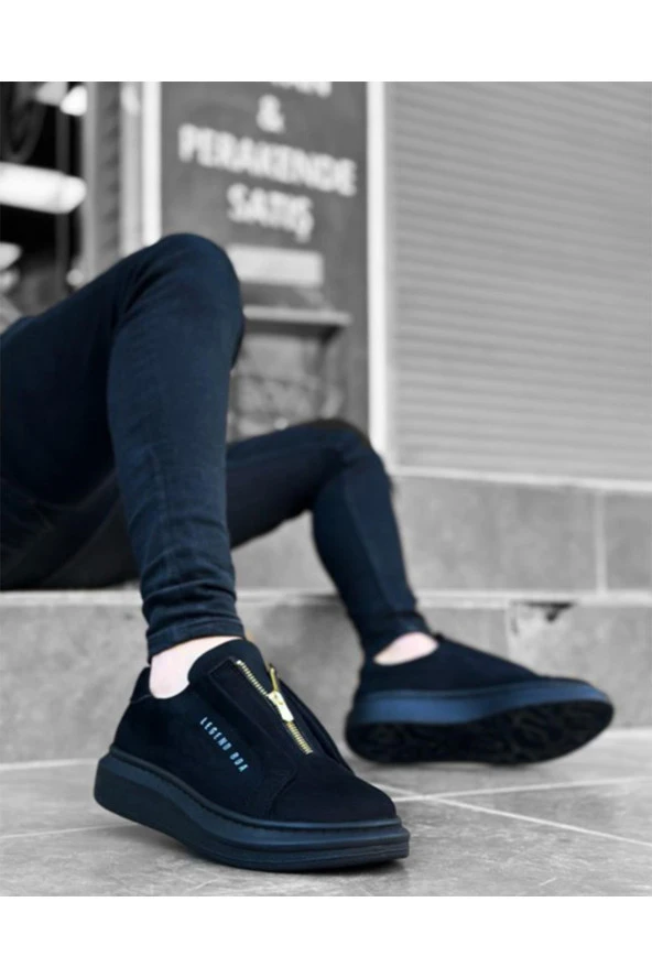 Erkek Süet Fermuarlı Sneaker Ortopedik Mevsimlik Günlük Ayakkabı