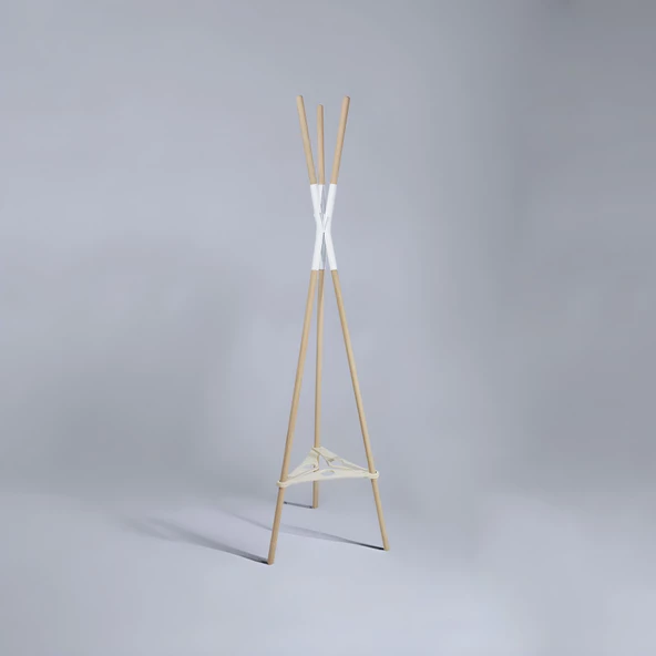 Ahşap Ayaklı Elbise Askısı-ahşap Tasarım Portmanto 160 X 44 Cm - 3