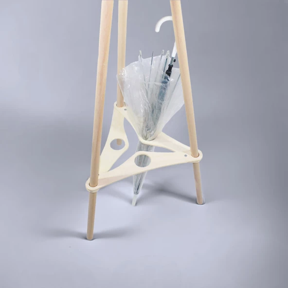 Ahşap Ayaklı Elbise Askısı-ahşap Tasarım Portmanto 160 X 44 Cm - 4