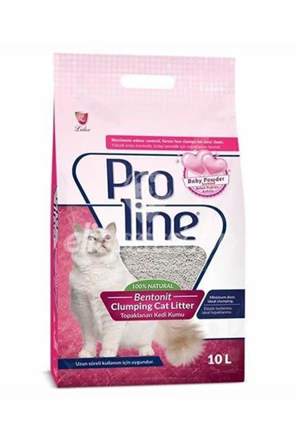 Proline Bentonit Kedi Kumu Bebek Pudralı 10 Lt