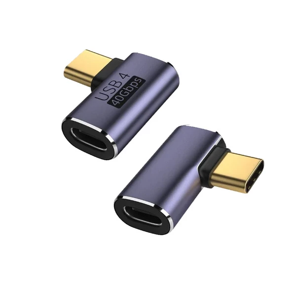 Type C USB 4.0 90 derece L tipi 40Gbps hızlı veri transferi