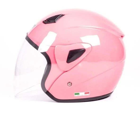 Sway Xbyc 700 Yarı Camlı Elektrikli Bisiklet Motosiklet Ve Scooter Kaskı S Beden Pembe - 2