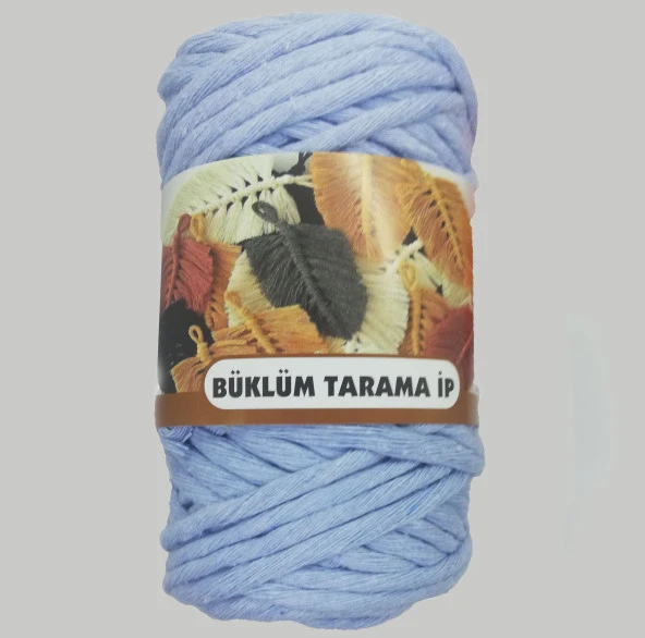 Büklüm Makrome Tarama İpi Açık Mavi ( 250 Gr )