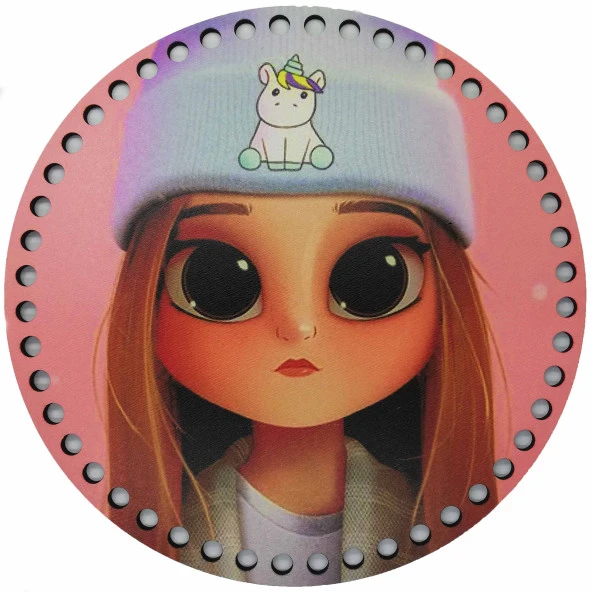 Ahşap Çanta Plakası 7299 Bereli Kız