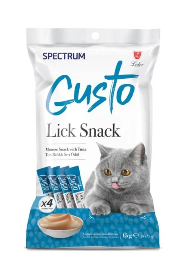 Spectrum Gusto Lick Snack Ton Balığı Sıvı Kedi Ödülü 4x15gr