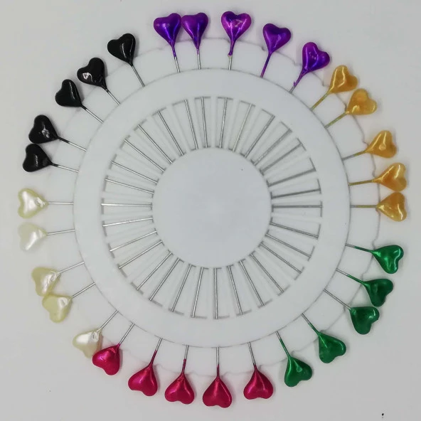 Amigurumi Sabitleme İğnesi Kalpli ( 30 Adet )