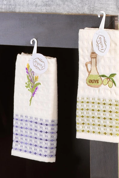 2'li Waffle 45x70 cm Mutfak Havlusu | Kurulama Bezi | Mix - 2