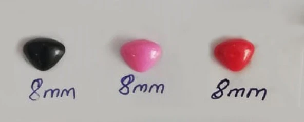 Kilitli Burun 8 Mm Kırmızı  ( 5 Adet ) - 2