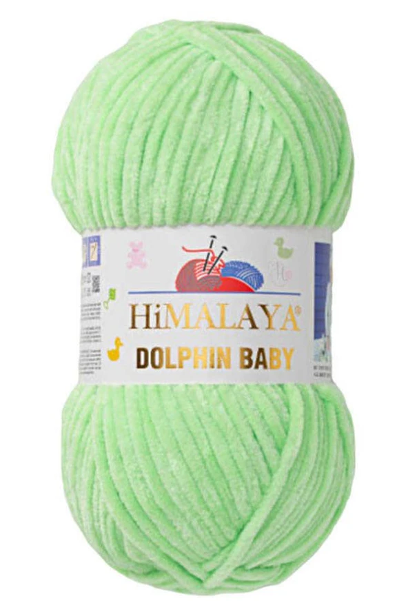 Himalaya Dolphin Baby Kadife Örgü İpi 80350 - Yeşil