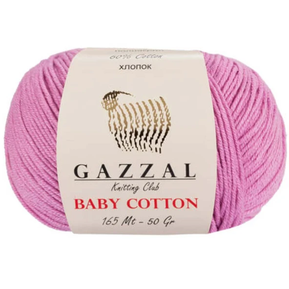 Gazzal Baby Cotton Örgü İpi 3422 Pembe