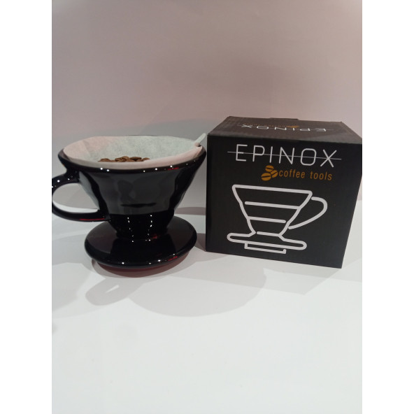 V60 Porselen Kahve Demleme Ekipmanı 3.nesil Siyah - 2