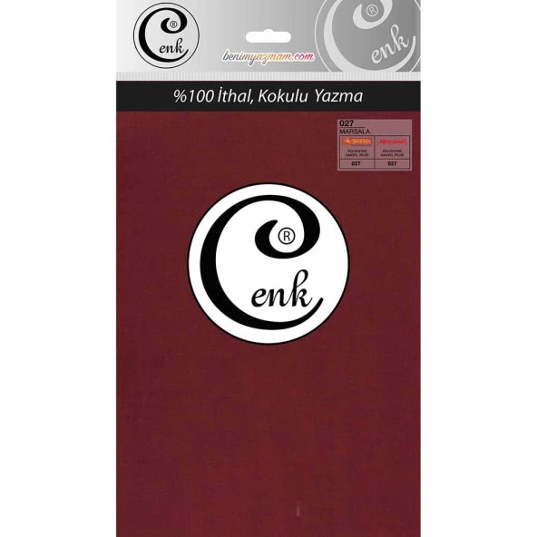 Cenk Poşetli Yazma 90 Cm 027 Marsala
