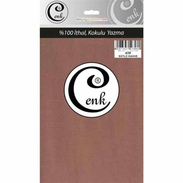Cenk Poşetli Yazma 100 Cm 426 Sütlü Kahve