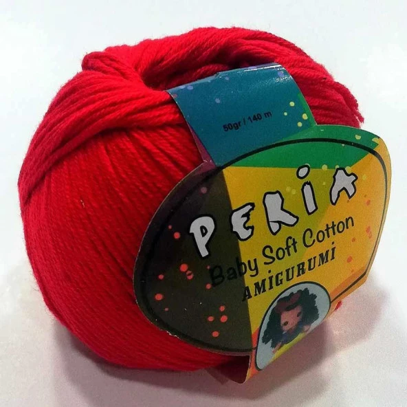 Peria Baby Cotton Amigurumi Örgü İpi 111 Kırmızı