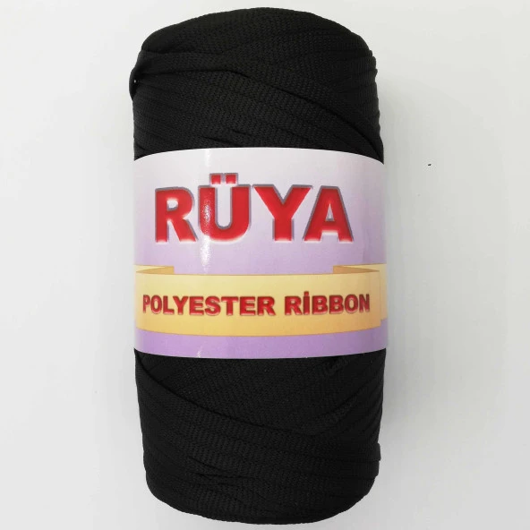 Rüya Polyester Ribbon İp Siyah ( 200 Gr )