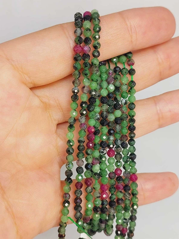 Anyolit (Rubizoit- Rubyzoisit) Taşı 3mm Dizi (45936) ürün görseli