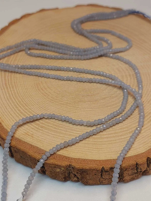 Angelit Taşı Rondela Faset Kesim Dizi 1.5*2.5mm (45942) - Resim 3