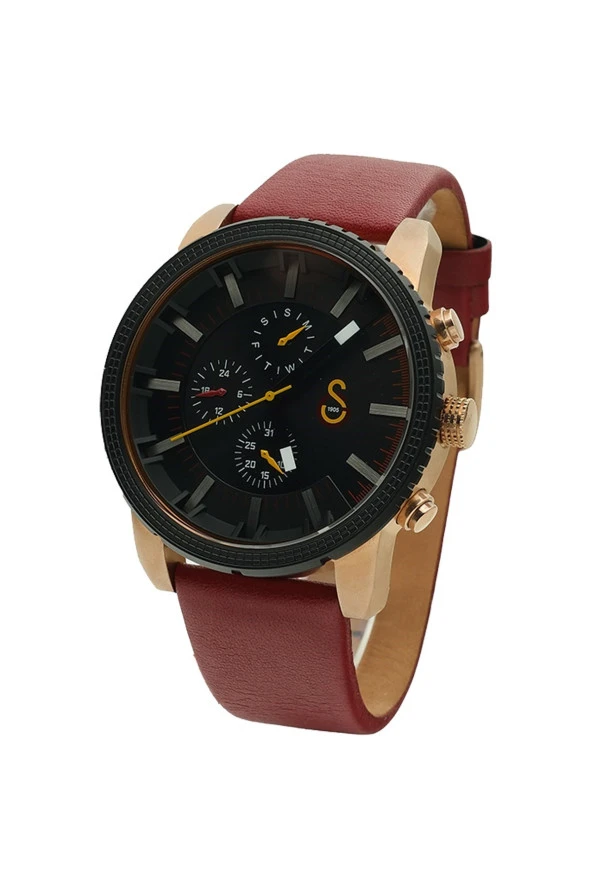 Galatasaray Orijinal Deri Kordonlu Kol Saati Hediyelik Ahşap Kutulu - 4