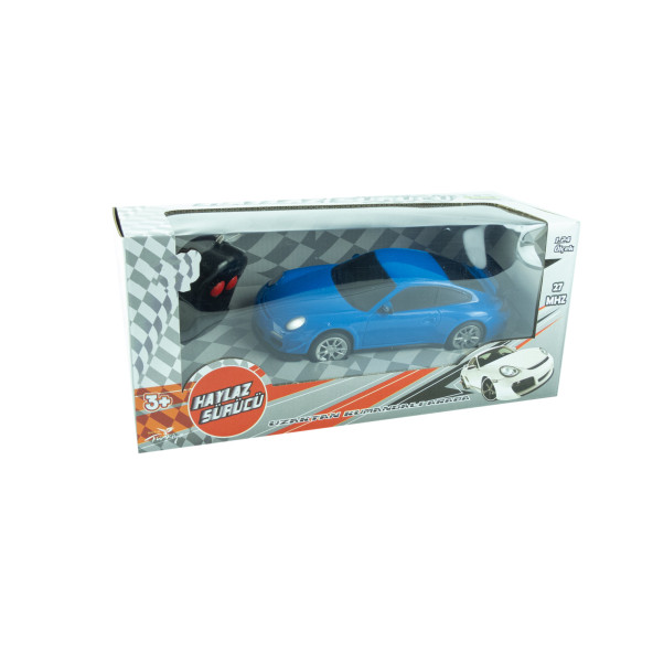 1:24 Ölçek Uzaktan Kumandalı Spor Araba Yarım Fonksiyon Mavi - 5