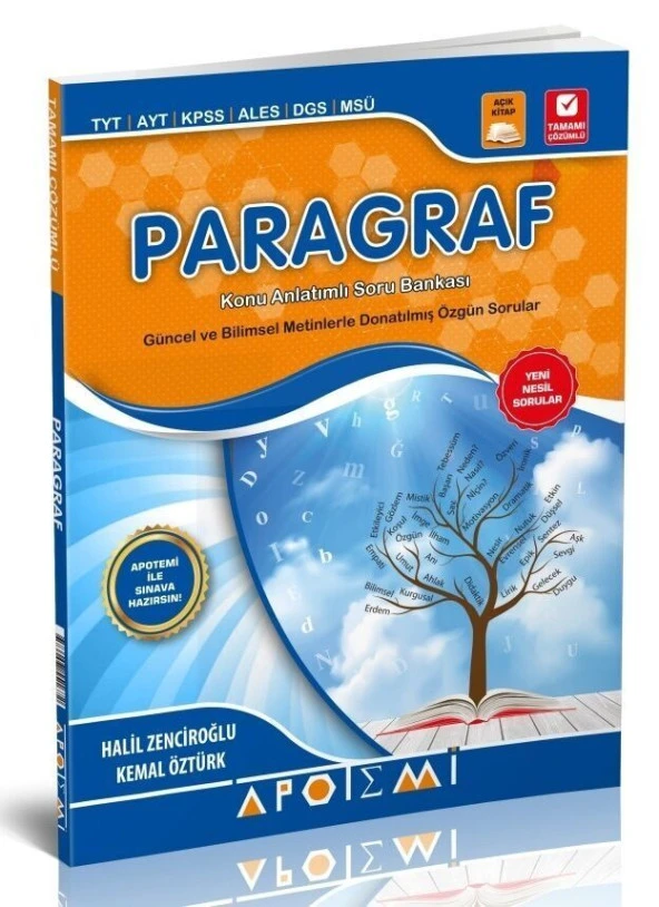 Apotemi Yayınları Paragraf Konu Anlatımlı Soru Bankası