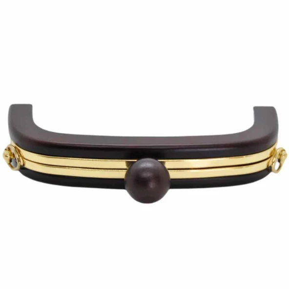 Ahşap Mıknatıslı Çanta Bursu İçi Metal ALT250 Koyu Kahve