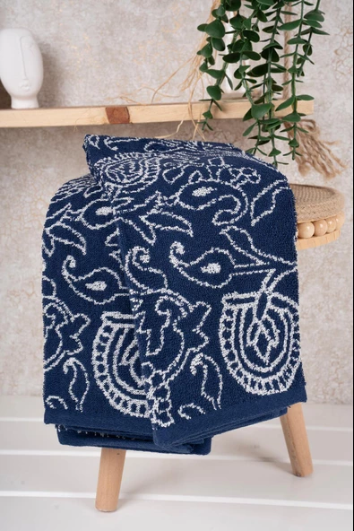 %100 Pamuk İkili 40x66 Cm Nakışlı Desenli El&Yüz Havlu/Havlu Seti - Resim 10