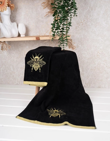 %100 Pamuk İkili 40x66 Cm Nakışlı Desenli El&Yüz Havlu/Havlu Seti - Resim 12