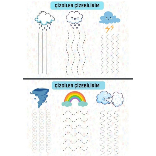 Okul Öncesi KES-YAPIŞTIR-YAZ-SİL Eğitim Seti (Laminasyonlu) - 5