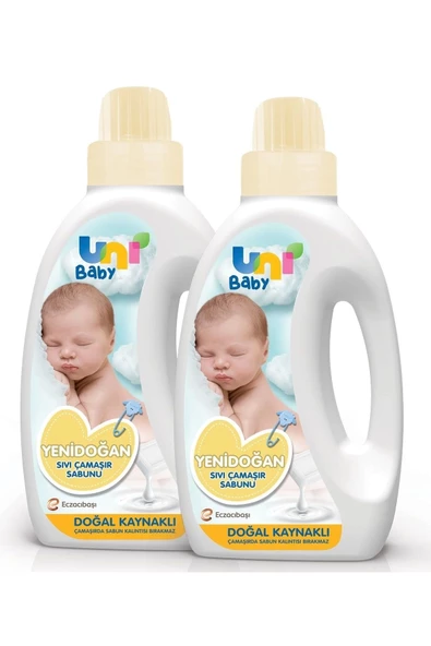 Unibaby Sıvı Deterjan 1500 Ml Yenidoğan Paket 2li