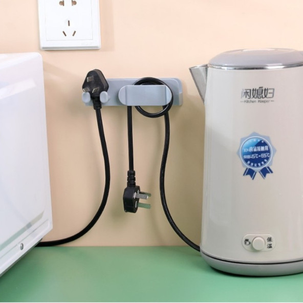 Duvar Tipi Telefon Şarj Standı, Yapışkanlı Duvar Tipi Kablo Düzenleyicili, Çok Amaçlı Telefon Standı - 6