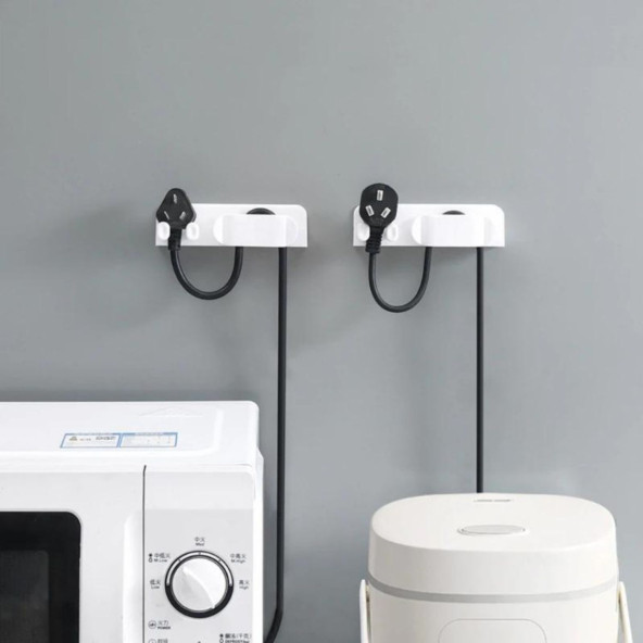 2 ADET -Duvar Tipi Telefon, Tablet Şarj Standı, Yapışkanlı Kablo Düzenleyici, Çok Amaçlı Stant - 5